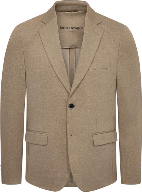 Se Bruun & Stengade BS Marne Classic Fit Blazer Mand Sand Blazere Str 46 - hos Magasin ved Magasin