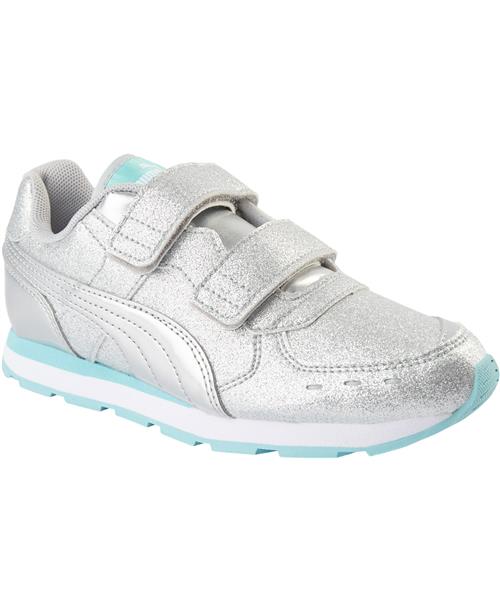 Puma Vista Glitz V Inf Puma Silver-gulf Stream Sneakers Str 28 - hos Magasin