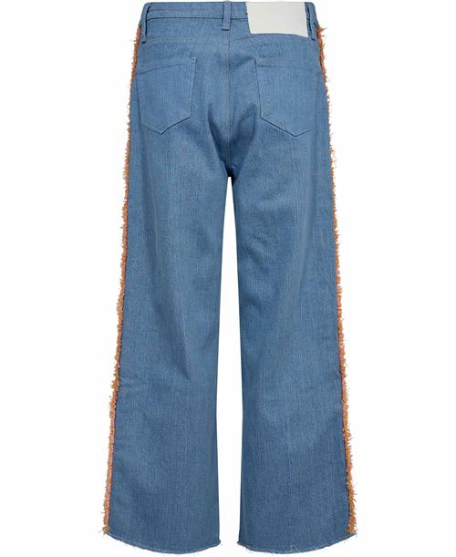 Karl Lagerfeld Denim Boucle Pants Kvinde Blue Denim Wide Jeans Str 29 Denim - hos Magasin