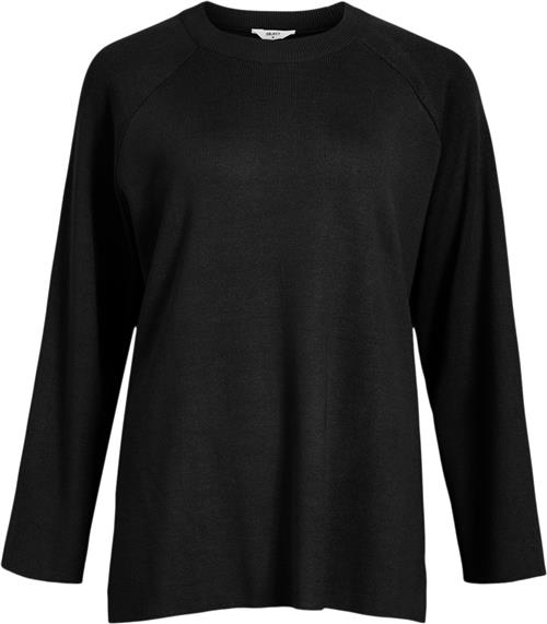 Object Objester LS Knit TOP Noos Kvinde Black/col Langærmede T-shirts Str XS - hos Magasin