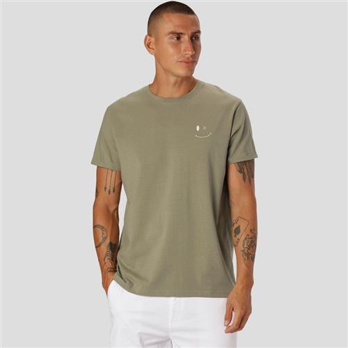 Clean Cut Copenhagen Patrick Organic Tee Mand Dusty Green Kortærmede T-shirts Str L - Elastan hos Magasin