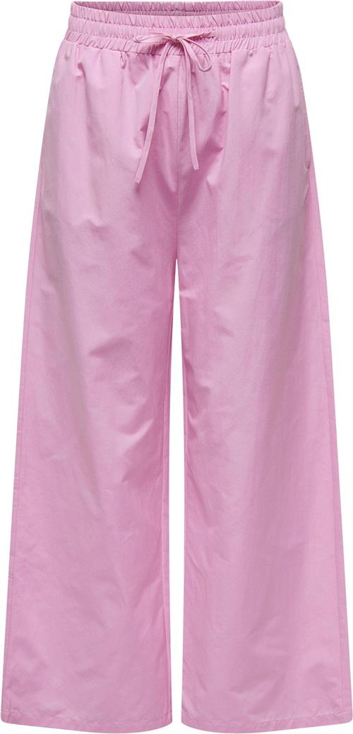 ONLY Onlfridi Loose Pants WVN Kvinde Bonbon Bukser Med Brede Ben Regular Fit Str L - hos Magasin