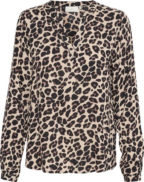 Se Kaffe Kamarta Tilly Blouse Kvinde Leopard Print Langærmede Bluser Str 40 - hos Magasin ved Magasin