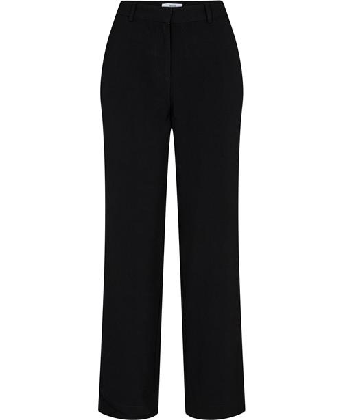 Envii Enkafir Pants 6746 Blackxxs Kvinde Black Bukser Med Lige Ben Str XS - hos Magasin