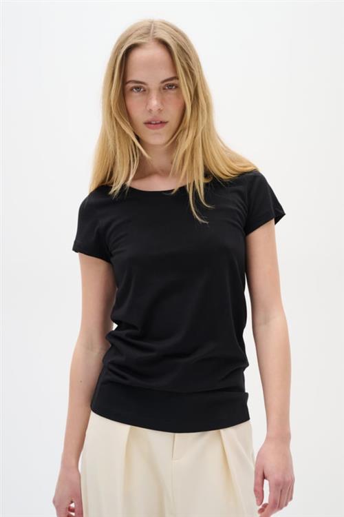 InWear Rena O Tshirt Kvinde Sort Kortærmede T-shirts Str L - hos Magasin