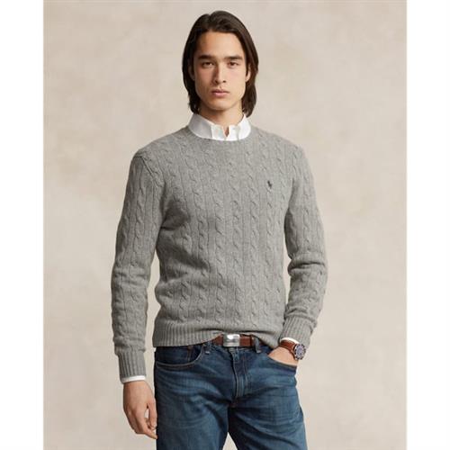 Se Polo Ralph Lauren 2/15 Wool/cash Rwslsl-plo Mand Grå Sweaters Str S - Uld hos Magasin ved Magasin