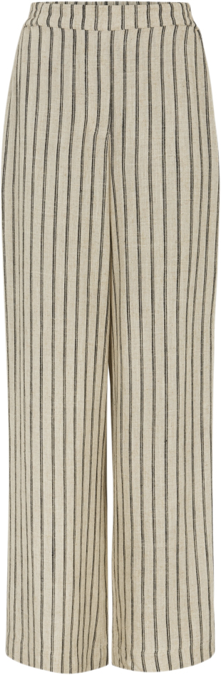 esmé studios Eskasia Pants Kvinde Pure Cashmere Pinstripe Hørbukser Str L - Viskose hos Magasin