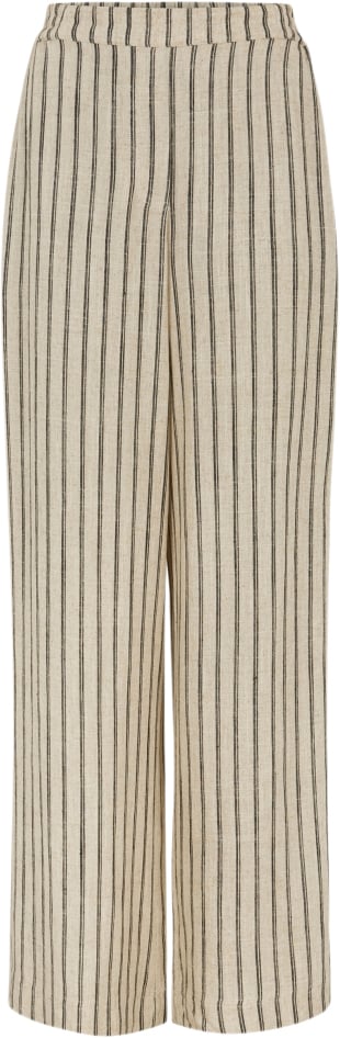 esmé studios Eskasia Pants Kvinde Pure Cashmere Pinstripe Hørbukser Str XS - Viskose hos Magasin