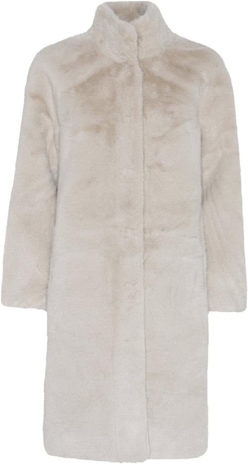 Micha Long Coat_ Fur Coat Kvinde Camel Uldfrakker Str 42 - hos Magasin