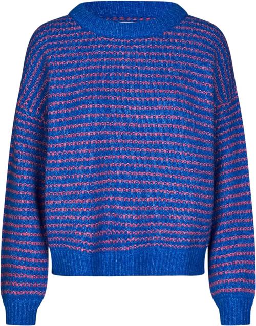 Se Lollys Laundry Terryll Knit Jumper LS Kvinde Blue Sweaters Str L - hos Magasin ved Magasin