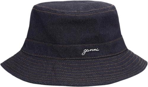 Se Ganni Bucket Hat Signature Denim M/L - Bøllehatte hos Magasin ved Magasin