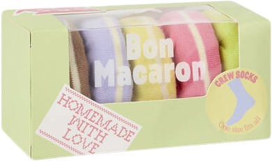 Eat My Socks Strømper Bon Macaron Ankelstrømper Str 16.5 x 6.3 x 6.3 cm - Bomuld hos Magasin