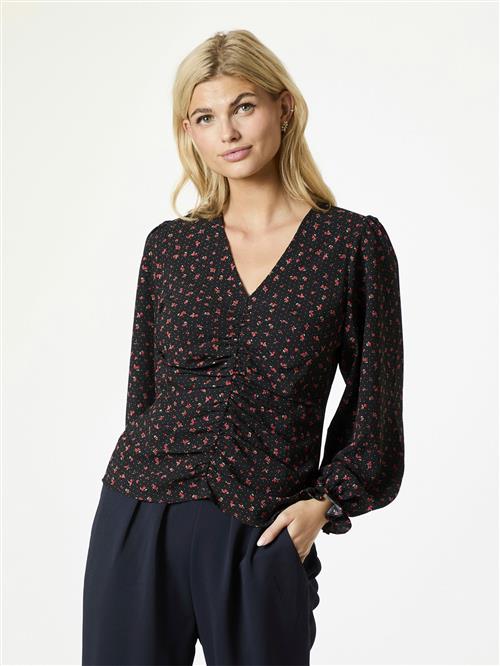 Se Neo Noir Katinka Floral Dots Blouse Kvinde Black Langærmede Bluser Str 42 - hos Magasin ved Magasin