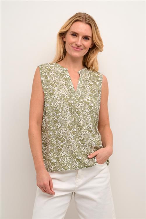 Cream Crtiah Blouse Kvinde Graphic Flower Print Toppe Str 42 - hos Magasin