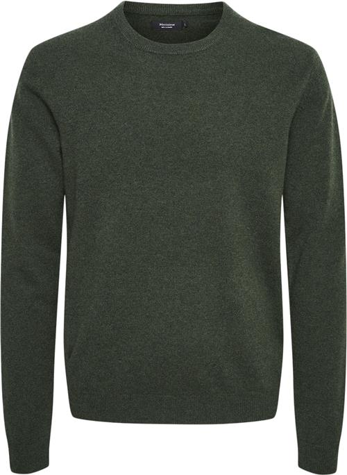 Se Matinique Mahenri Mand Olive Night Melange Sweaters Regular Fit Str M - hos Magasin ved Magasin