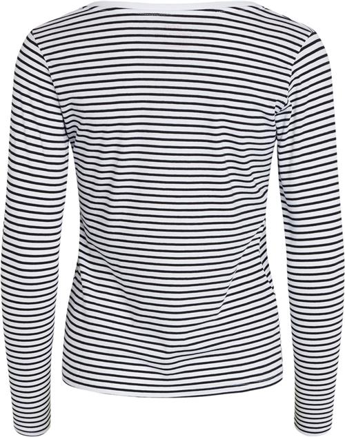 Mads Nørgaard - Copenhagen Organic Favorite Stripe Tenna Tee LS Kvinde White/black Langærmede T-shirts Str S - Bomuld hos Magasin