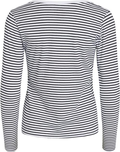 Mads Nørgaard - Copenhagen Organic Favorite Stripe Tenna Tee LS Kvinde White/black Langærmede T-shirts Str M - Bomuld hos Magasin