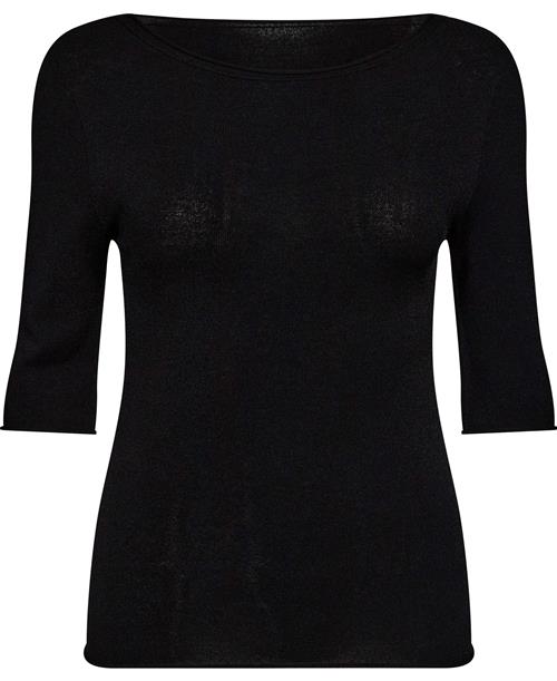 Wolford Viscose Knit Top Short Sleeves Kvinde Sort Toppe Str M - hos Magasin