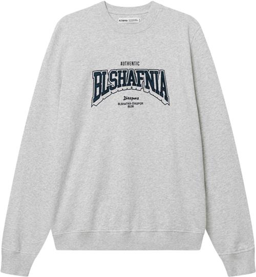 BLS Hafnia College Crewneck Mand Grey Melange Sweatshirts Regular Fit Str S - Bomuld hos Magasin