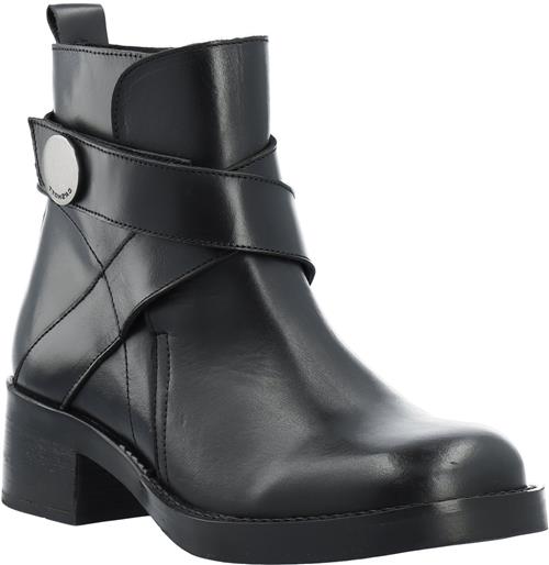 Cashott Casjosefine Zip Boot Leather Kvinde Black Støvletter Str 39 - hos Magasin