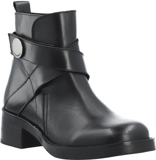 Cashott Casjosefine Zip Boot Leather Kvinde Black Støvletter Str 37 - hos Magasin