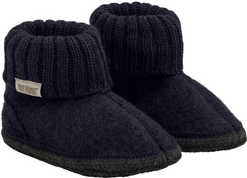 Huttelihut Slippers Wool Dark Navy Hjemmesko Str 25 - Uld hos Magasin