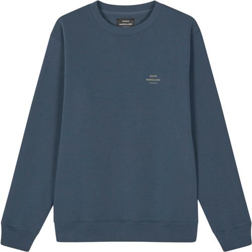 Se Mads Nørgaard - Copenhagen Standard Crew Logo Sweat Mand Blå Sweatshirts Str S - hos Magasin ved Magasin