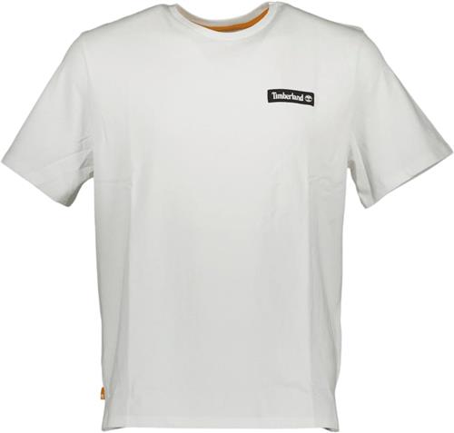 Se TIMBERLAND SS Woven Badge TEE Mand White Kortærmede T-shirts Str M - Bomuld hos Magasin ved Magasin