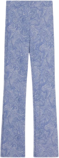 Envii Enmargaux Pants AOP 5347 Serenity Marblexxs Kvinde Serenity Marble Bukser Med Lige Ben Str XS - hos Magasin