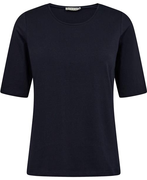 Micha BB Tshirt _ Basic Must Kvinde Navy Kortærmede T-shirts Str L - hos Magasin