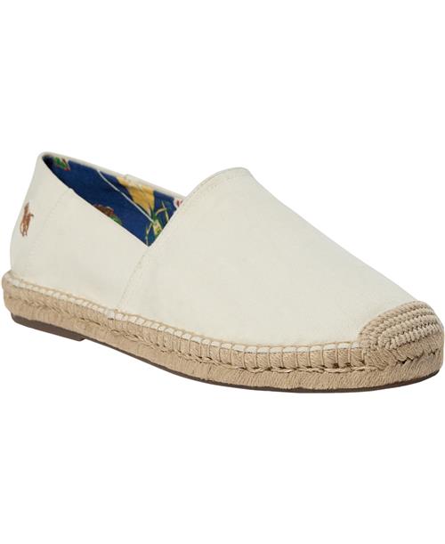 Polo Ralph Lauren Washed Canvascevio Slip-so-lfr Mand Cream Loafers Str 42 - hos Magasin