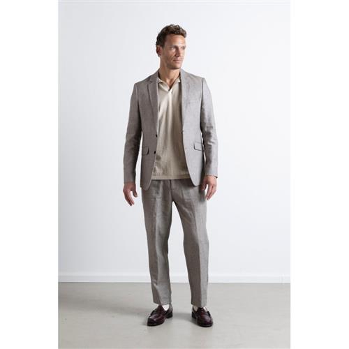 Clean Cut Copenhagen Roman Linen Unconstructed Blazer Mand Khaki Melange Blazere Str 52 - Denim hos Magasin