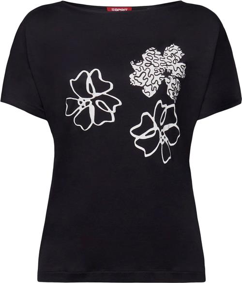 Esprit F_AW Tshirt Kvinde Black Kortærmede T-shirts Str L - hos Magasin