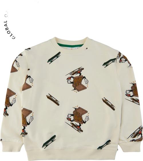 The New Tnhudson OS Sweatshirt Str 98-104 cm/3-4 år - White Swan Sweatshirts Bomuld hos Magasin