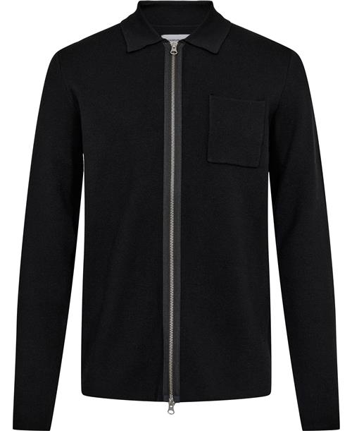 Samsøe Samsøe Guna X zip 10490 Mand Black Cardigans Str S - Viskose hos Magasin