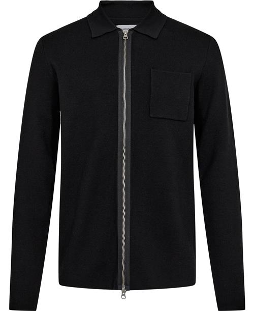 Se Samsøe Samsøe Guna X zip 10490 Mand Black Cardigans Str XXL - Viskose hos Magasin ved Magasin