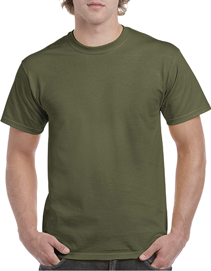 Gildan Gildan Heavy Cotton Adult Tshirt Kvinde Military Green Kortærmede T-shirts Str M - hos Magasin