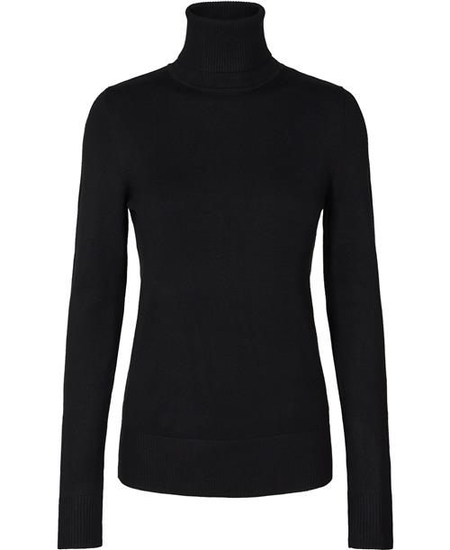 Saint Tropez Roll Neck Sweater Kvinde Sort Rullekraver Str L - hos Magasin