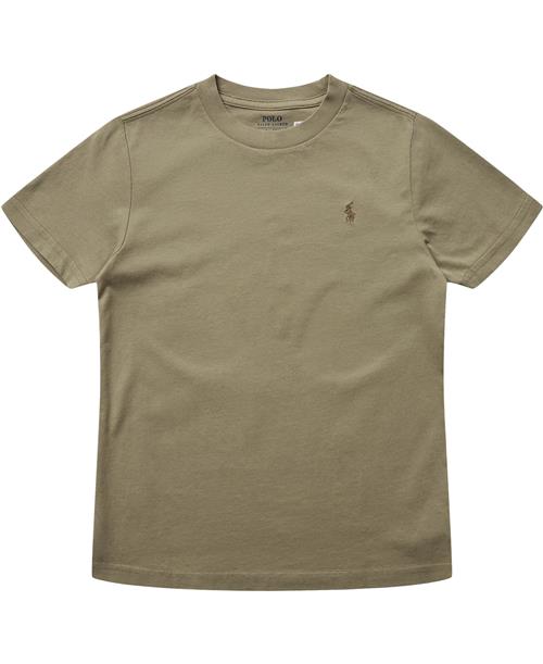 Se Polo Ralph Lauren Cotton Jersey Crewneck Tee Str 5 / 5 år - Classic Khaki Kortærmede T-shirts Bomuld hos Magasin ved Magasin