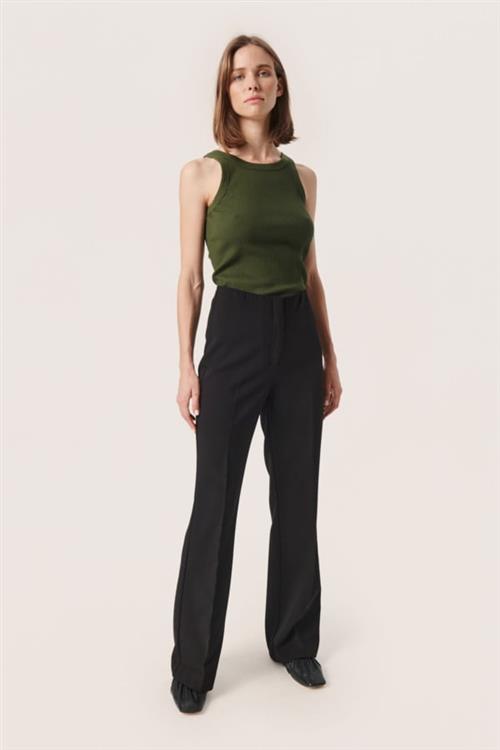 Se Soaked in Luxury Slcorinne Pants Kvinde Black Flare Bukser Slim Fit Str S - hos Magasin ved Magasin