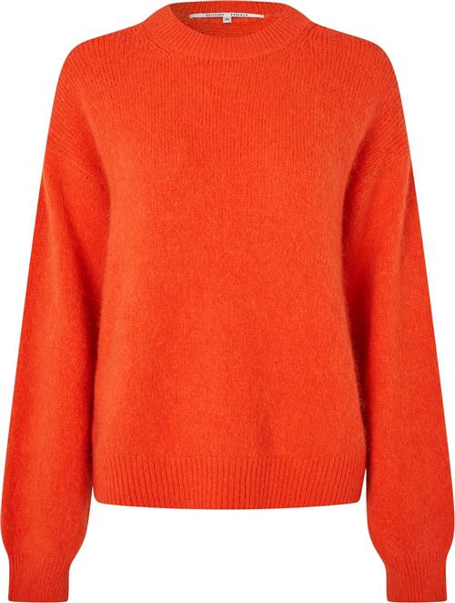 Second Female Wanda Knit Long Sleeve Kvinde Pureed Pumpkin Sweaters Str M - hos Magasin