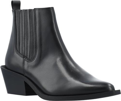 Bianco Biamona Western Boot Low Chelsea Crust Kvinde Black Cowboy & Biker Str 38 - hos Magasin