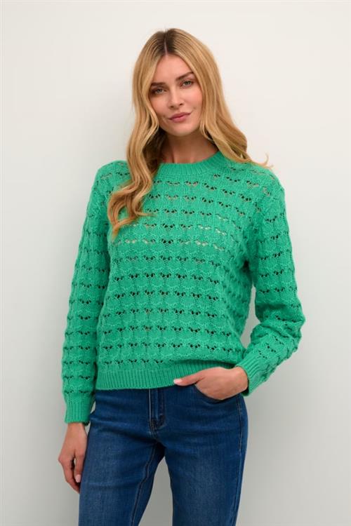 Kaffe Kaelena Knit Pullover Kvinde Gumdrop Green Sweaters Str M - hos Magasin