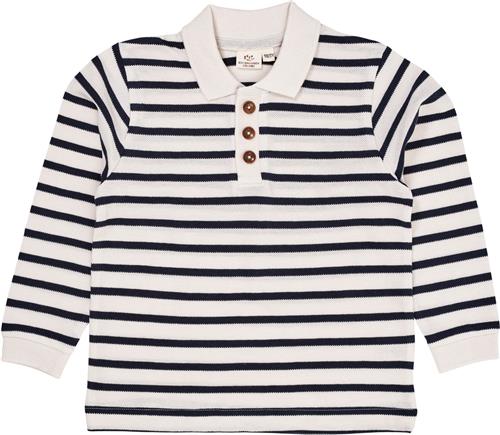 Copenhagen Colors Striped Pique Polo W. LS Str 98 - Navy/cream Strip Poloer Bomuld hos Magasin