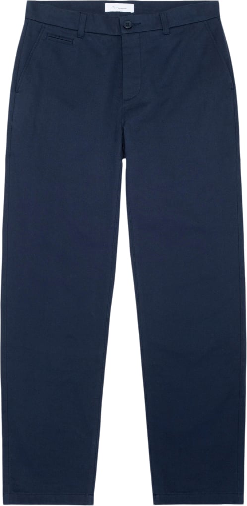 Knowledge Cotton Apparel Chuck Regular Chino Twill Pants Gots/vegan Mand Blå Chinos Str 30/34 - Bomuld hos Magasin