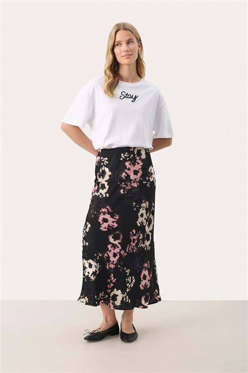 Part Two Laurinapw SK Kvinde Black Blurred Flower Maxi Nederdele Slim Fit Str 38 - hos Magasin