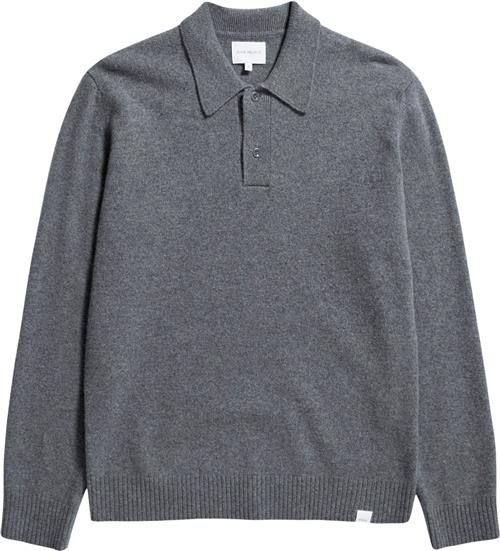 Se Norse Projects Norse Standard Merino Lambswool Polo Mand Grey Melange Sweaters Str M Merino - hos Magasin ved Magasin