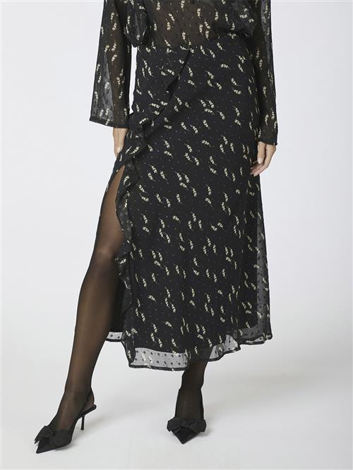 Neo Noir Vinza Flower Branch Skirt Kvinde Black Maxi Nederdele Str 38 - hos Magasin