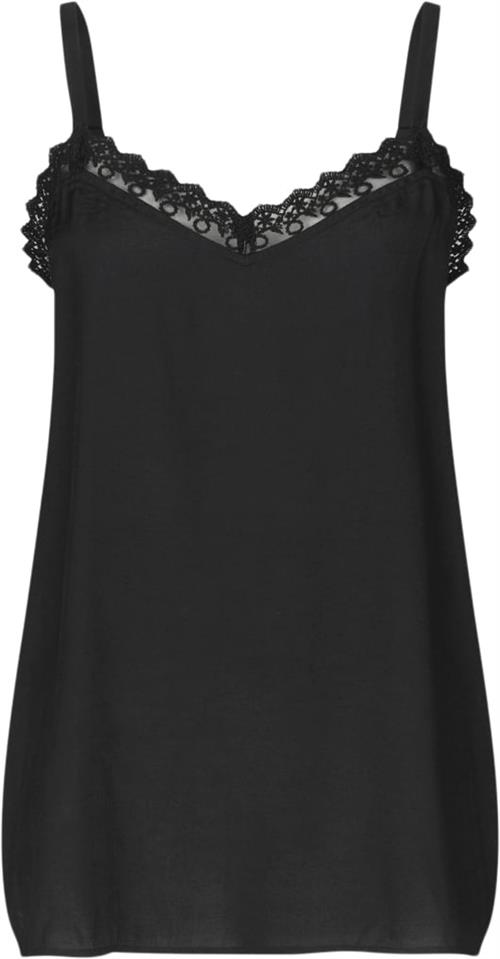 Se Lollys Laundry Vianell Top SL Kvinde Black Tanktoppe Regular Fit Str L - hos Magasin ved Magasin