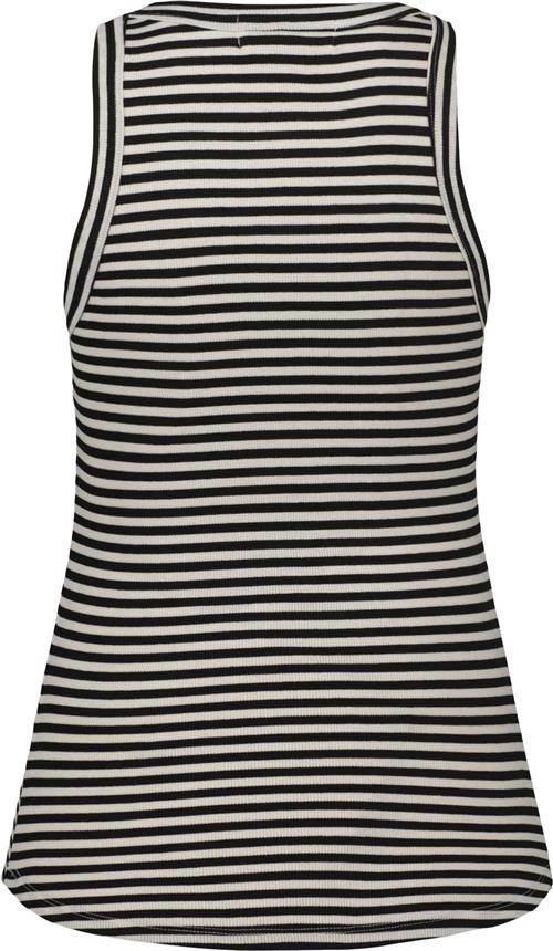 Sofie Schnoor Top Kvinde Black Striped Tanktoppe Str L - hos Magasin